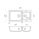 ΝΕΡΟΧΥΤΗΣ ΓΡΑΝΙΤΗ 98x50cm sanitec 803 2b ocra
