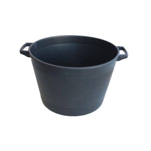 ΚΟΥΒΑΣ 45lt ΠΛΑΣΤ.ΜΑΥΡΟΣ ΣΤΡΟΓΓΥΛΟΣ με ΧΕΡΟΥΛΙΑ