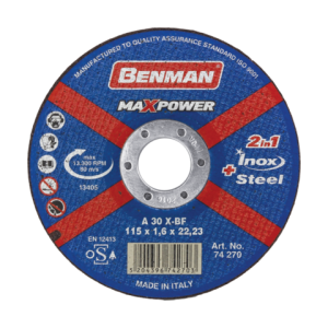ΔΙΣΚΟΣ ΚΟΠΗΣ ΣΙΔ.ΙΝΟΞ Φ115χ1.6mm maxpower benman