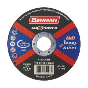 ΔΙΣΚΟΣ ΚΟΠΗΣ ΣΙΔ.ΙΝΟΞ Φ115χ1.2mm cd maxpower benman