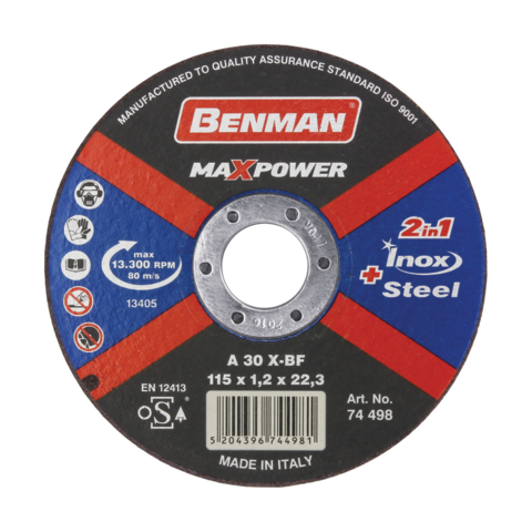 ΔΙΣΚΟΣ ΚΟΠΗΣ ΣΙΔ.ΙΝΟΞ Φ115χ1.2mm cd maxpower benman ΔΙΣΚΟΣ ΚΟΠΗΣ ΣΙΔ.ΙΝΟΞ Φ115χ1.2mm cd maxpower benman