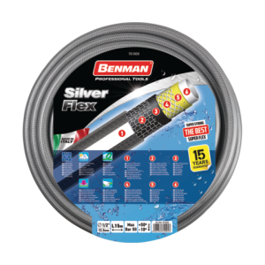 ΛΑΣΤΙΧΟ ΚΗΠΟΥ 1/2΄΄ 25μ silver flex (ΓΚΡΙ&ΛΕΥΚΗ) benman