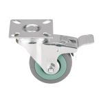 ΡΟΔΑ Φ 50mm με ΠΛΑΚΑ ΠΕΡΙΣΤΡ/ΝΗ ΓΚΡΙ με ΦΡΕΝΟ ff