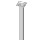 es ΠΟΔΙ ΤΡΑΠΕΖΙΟΥ ΤΕΤΡΑΓ. 25Χ25mm Η100 ΛΕΥ