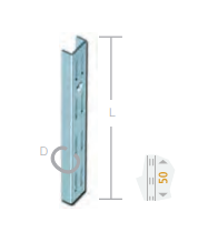es ΟΡΘΟΣΤΑΤΗΣ ΤΟΙΧΟΥ ΔΙΠΛΗΣ ΔΙΑΤΡ. l2000 ΛΕΥΚΟΣ