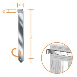 ΜΕΝΤΕΣΕΣ ΑΥΛΟΠΟΡΤΑΣ 300Χ40mm ΒΤ, ΓΑΛΒ