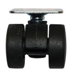 ΡΟΔΑ Φ35mm με ΠΕΛΜΑ ΔΙΠΛΗ 38Χ38mm 75 kgs ΜΑΥΡΗ