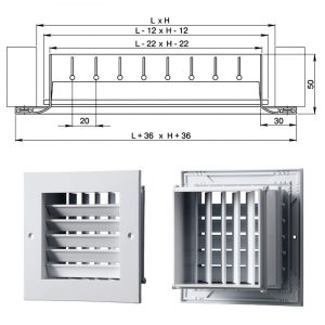 ΠΕΡΣΙΔΑ ΚΛΕΙΣΙΜΑΤΟΣ 300Χ200mm ΑΛΟΥΜ, ΔΙΠΛΕΣ ΓΡΙΛΙΕΣ