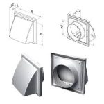 ΣΤΟΜΙΟ ΕΞΑΕΡΙΣΜΟΥ Φ100mm 154Χ154mm ΛΕΥΚΟ