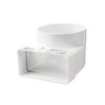 ΚΑΜΠΥΛΗ 90° ΣΤΡΟΓΦ100 ΕΠΙΠΕΔ ΣΩΛ110Χ55mm ΠΛΑΣΤ ΛΕΥ