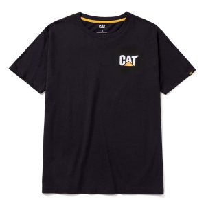 cat ΕΝΔ/ΣΗ ΜΠΛΟΥΖΑΚΙ ΚΟΝΤ/ΝΙΚΟ trademark tee logo ΠΙΣΩ w05324 ΜΑΥΡΟ