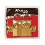 ΛΟΥΚΕΤΟ master lock ΜΠΡΟΥΤΖΙΝΟ 40mm (Σετ 4τμχ.) ΜΕ 4 ιδια κλειδιά